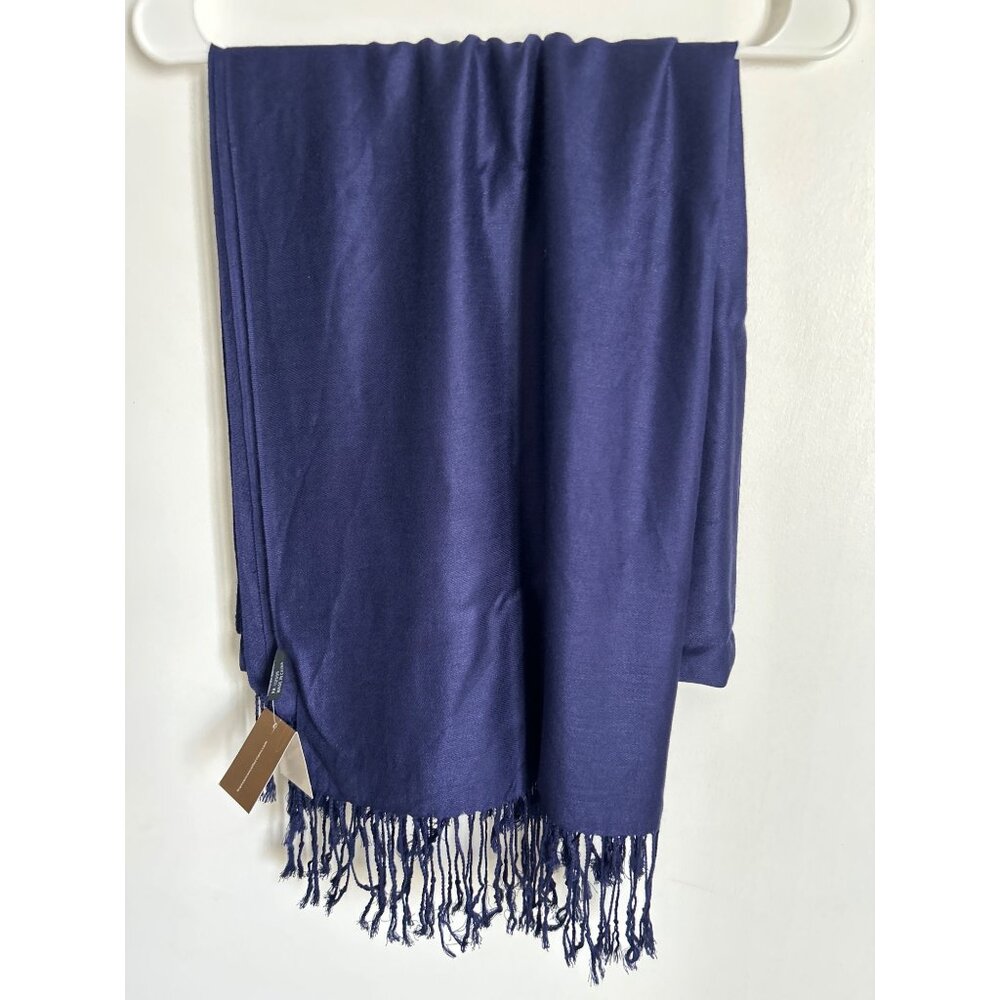 Francescas Collection Navy Blue Scarf with Fringe
